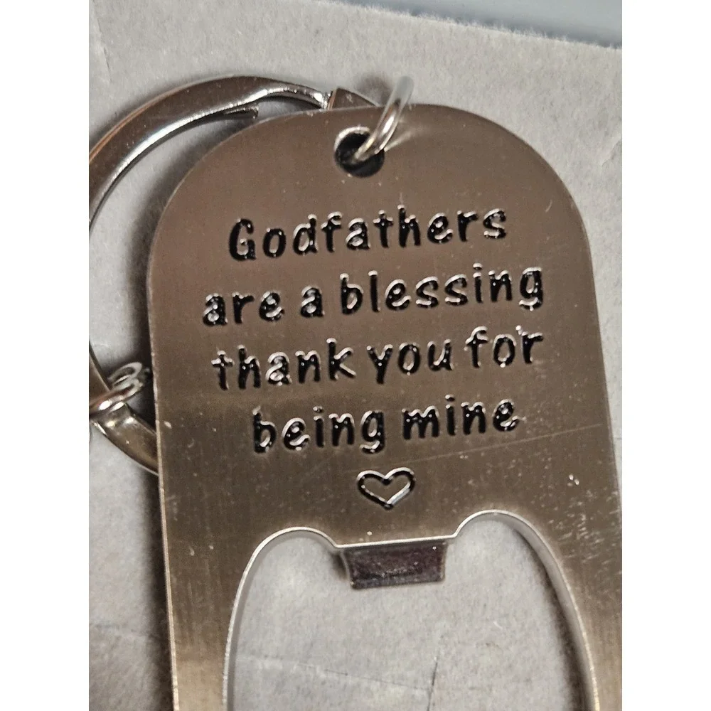 New Godfather Key‎ Ring  Blessings  Baptism Gift